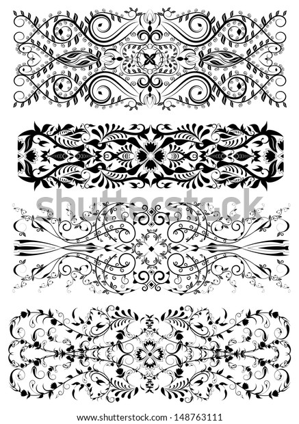 easy to edit vector illustration of floral
calligraphic design