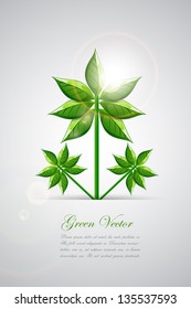 easy to edit vector illustration of fresh green leaf