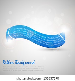 easy to edit vector illustration of glossy banner ribbon