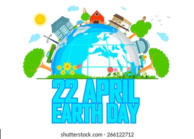 easy to edit vector illustration of green Earth concept