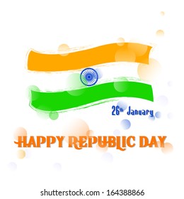 easy to edit vector illustration of Grungy Indian Wallpaper with flag