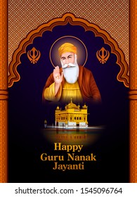 easy to edit vector illustration of Guru Nanak Jayanti, religious festival of Sikh