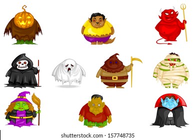 easy to edit vector illustration of Halloween character