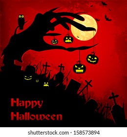 easy to edit vector illustration of Halloween background