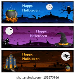 easy to edit vector illustration of Halloween banner