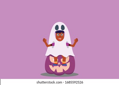 Easy to edit vector illustration of Halloween character