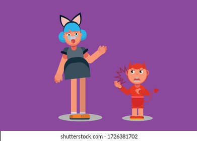 Easy to edit vector illustration of Halloween character.Simple character vector illustration