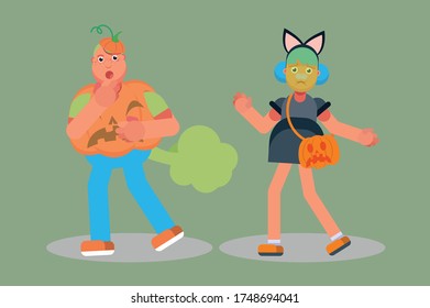 Easy to edit vector illustration of Halloween character. This character illustration can use as a sticker also.