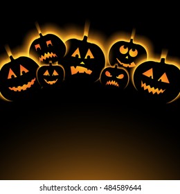 easy to edit vector illustration of Halloween Background with Pumpkin