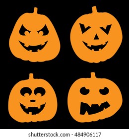 easy to edit vector illustration of Halloween Background with Pumpkin