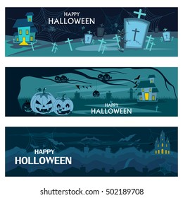 easy to edit vector illustration of Halloween theme background