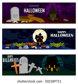 easy to edit vector illustration of Halloween theme background