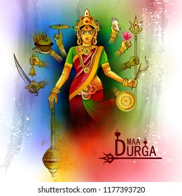 easy to edit vector illustration of Happy Durga Puja India festival holiday background