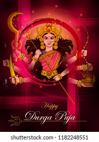 easy to edit vector illustration of Happy Durga Puja India festival holiday background