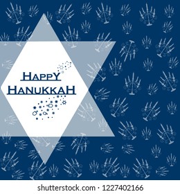 easy to edit vector illustration of Happy Hanukkah for Israel Festival of Lights celebration