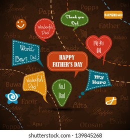 easy to edit vector illustration of Happy Father's Day background