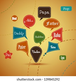 easy to edit vector illustration of Happy Father's Day background