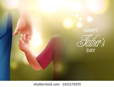 easy to edit vector illustration of Happy Father's Day background showing bonding and relationship between kid and father