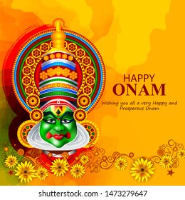 Easy Edit Vector Illustration Happy Onam Stock Vector (royalty Free 