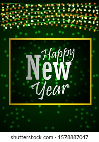 easy to edit vector illustration of Happy New Year 2020 wishes seasonal greeting background