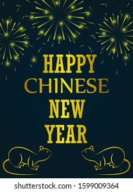 easy to edit vector illustration of Happy Chinese New Year greeting background