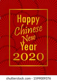 easy to edit vector illustration of Happy Chinese New Year greeting background