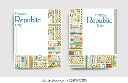 easy to edit vector illustration of Happy Republic Day of India tricolor background for 26 January