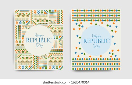 easy to edit vector illustration of Happy Republic Day of India tricolor background for 26 January