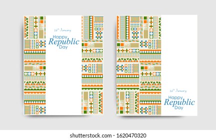 easy to edit vector illustration of Happy Republic Day of India tricolor background for 26 January