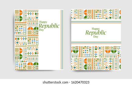 easy to edit vector illustration of Happy Republic Day of India tricolor background for 26 January