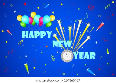 easy to edit vector illustration of Happy New Year