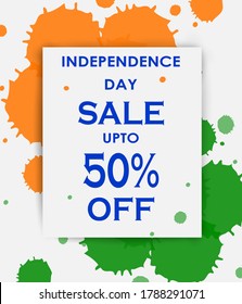easy to edit vector illustration of Happy Independence Day of India tricolor background for 15 August Big Freedom sale promotion banner