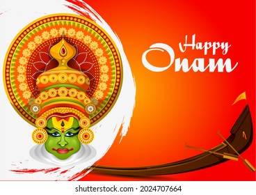 Easy Edit Vector Illustration Happy Onam Stock Vector (Royalty Free ...