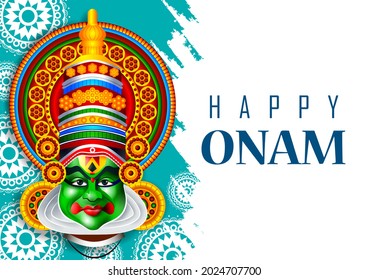 fácil de editar ilustración vectorial de los antecedentes del festival Happy Onam para el sur de India