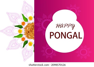 leicht zu bearbeitende Vektorgrafik des Happy Pongal Festivals von Tamil Nadu Indien Hintergrund