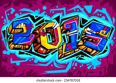 easy to edit vector illustration of Happy New Year