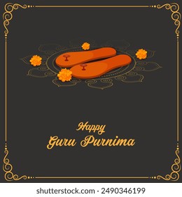 easy to edit vector illustration of Happy Guru Purnima religious festival of India