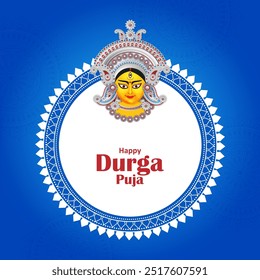 fácil de editar Ilustración vectorial del fondo de vacaciones del festival Happy Durga Puja India