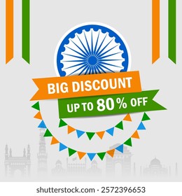 easy to edit vector illustration of Happy Republic Day of India tricolor background for 26 January