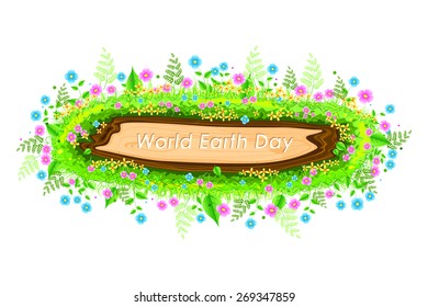easy to edit vector illustration of Happy Earth Day