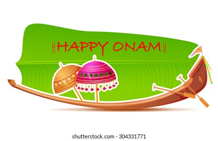 easy to edit vector illustration of Happy Onam Background