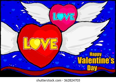 easy to edit vector illustration of Happy Valentine's Day celebration background