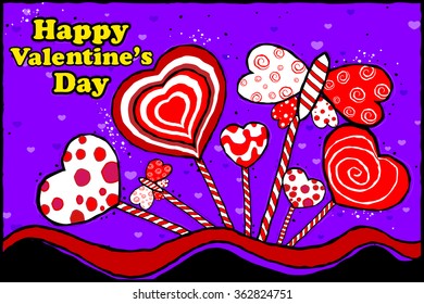 easy to edit vector illustration of Happy Valentine's Day celebration background