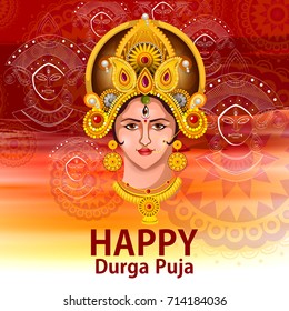 easy to edit vector illustration of Happy Durga Puja India festival holiday background