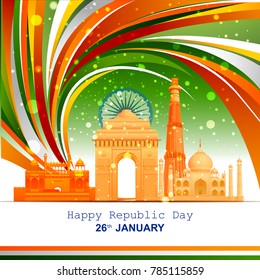 Red Fort India Happy Independent Day Stock Vector (Royalty Free ...