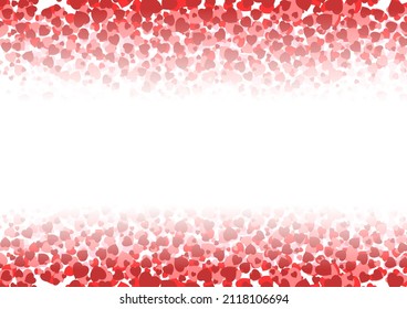 easy to edit vector illustration of heart shape in romantic love background for Happy Valentine's Day party brochure, greeting card, flyer, banner template