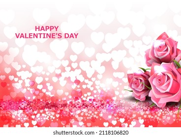 fácil de editar ilustración vectorial de la forma del corazón en el fondo del amor romántico para el folleto de la fiesta del Día de San Valentín feliz, tarjeta de saludo, volante, plantilla de banner