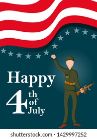 easy to edit vector illustration of Holiday celebration background for 4th of July Happy Independence Day of America