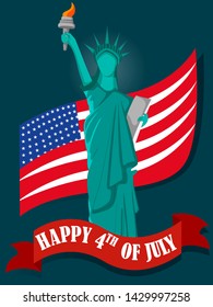 easy to edit vector illustration of Holiday celebration background for 4th of July Happy Independence Day of America
