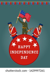 easy to edit vector illustration of Holiday celebration background for 4th of July Happy Independence Day of America